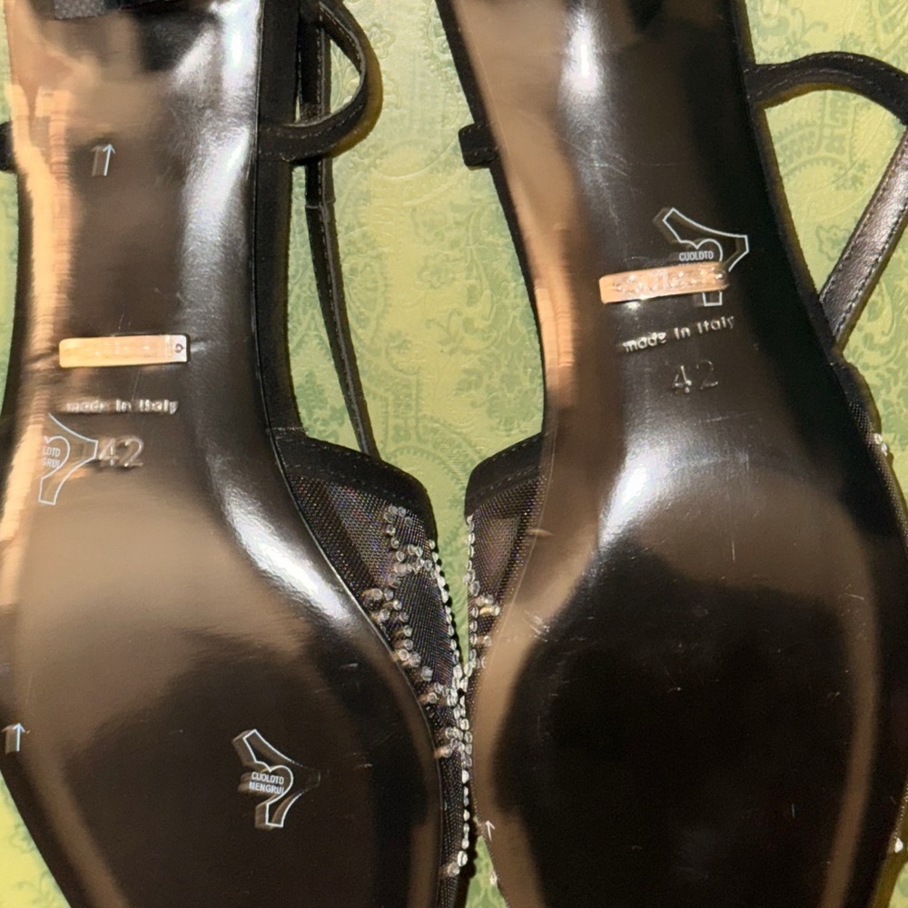Gucci Black and Silver Embellished Heels - Picture 5 of 6